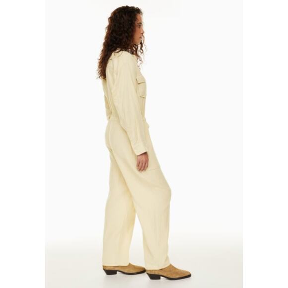 Aritzia Wilfred‎ Free Orne Button Up Jumpsuit Light Sand Size Small - Picture 2 of 14